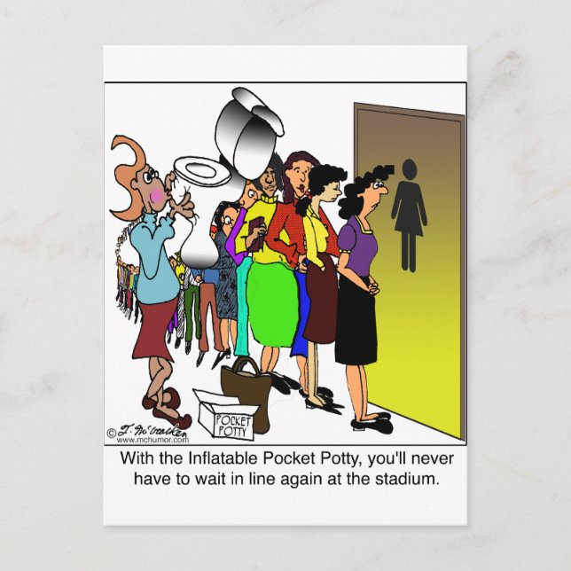Inflatable Pocket Potty Postcard (Front)