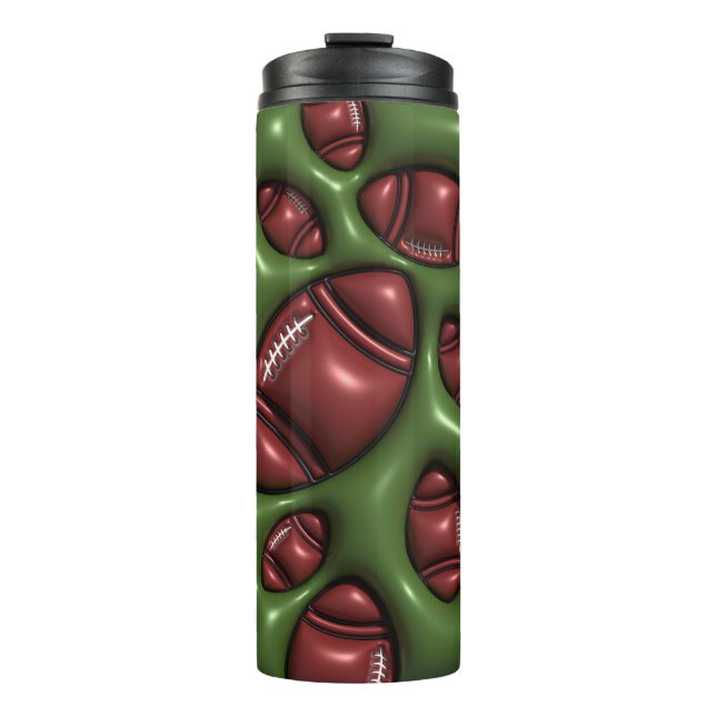  Inflated Bubble Football Sporty 3D Tumbler  (Front)