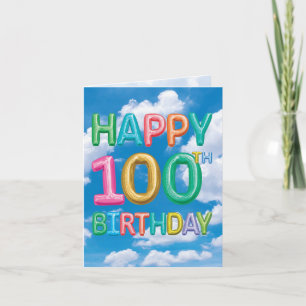 Inflated Messages Milestones 100 - Birthday Card