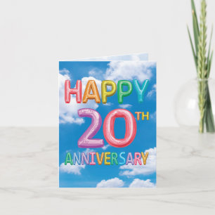 Inflated Messages Milestones 20 - Anniversary Card