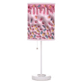 Inflated Puffy Sprinkle Candy Ice Cream 90s Pink Table Lamp (Right)