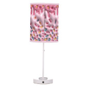 Inflated Puffy Sprinkle Candy Ice Cream 90s Pink Table Lamp (Back)