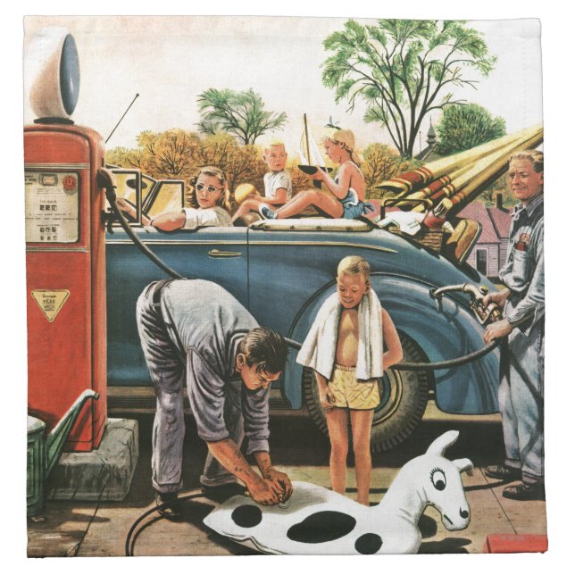 Inflating Beach Toy Cloth Napkin (Front)