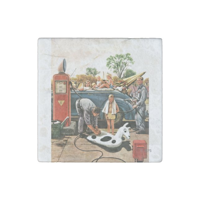 Inflating Beach Toy Stone Magnet (Front)