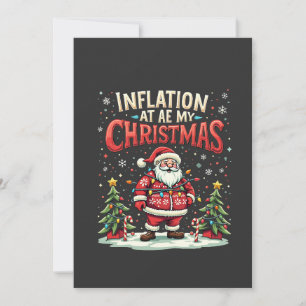 Inflation Ate My Christmas Funny Santa Economy Save The Date