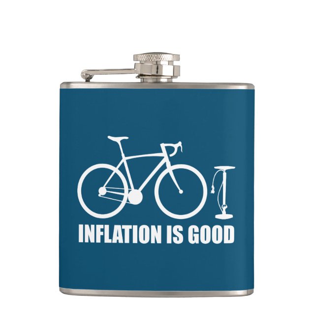 Inflation Is Good Bicycle Flask (Front)