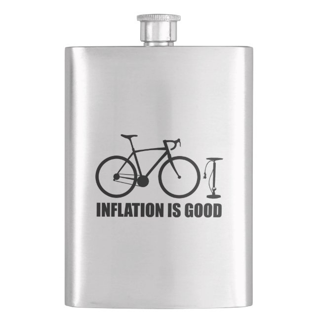 Inflation Is Good Bicycle Flask (Front)