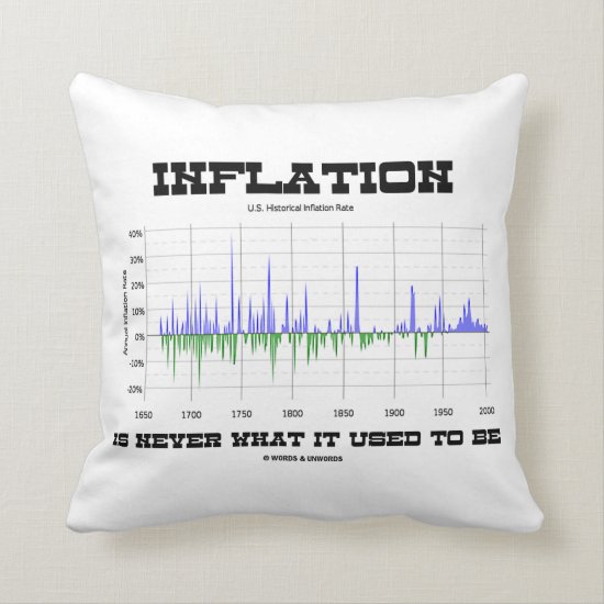 Inflation Is Never What It Used To Be Economics Throw Pillow