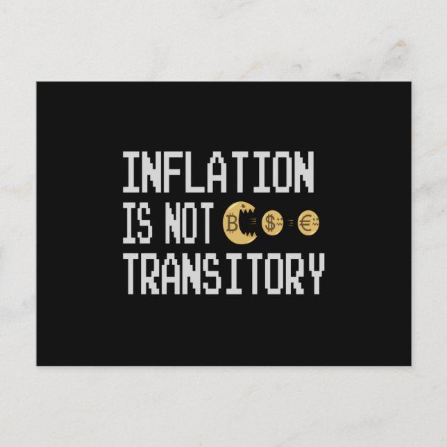 Inflation is not transitory postcard (Front)