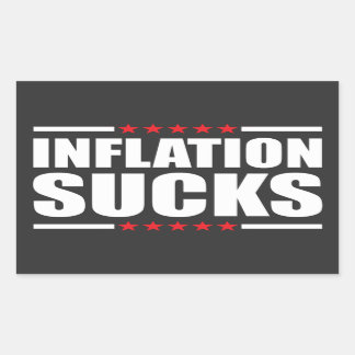 Inflation Sucks | Chant | Slogan T-Shirt Rectangul Rectangular Sticker