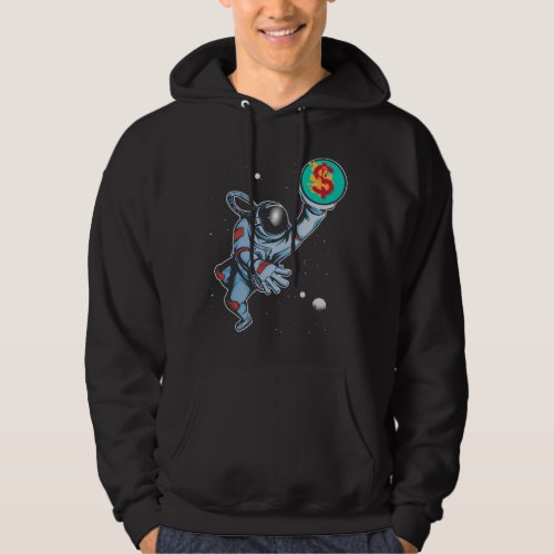 Inflation to the moon astronaut hoodie
