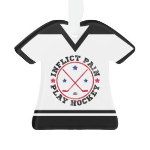 Inflict Pain Play Hockey, Customizable Jersey Ornament
