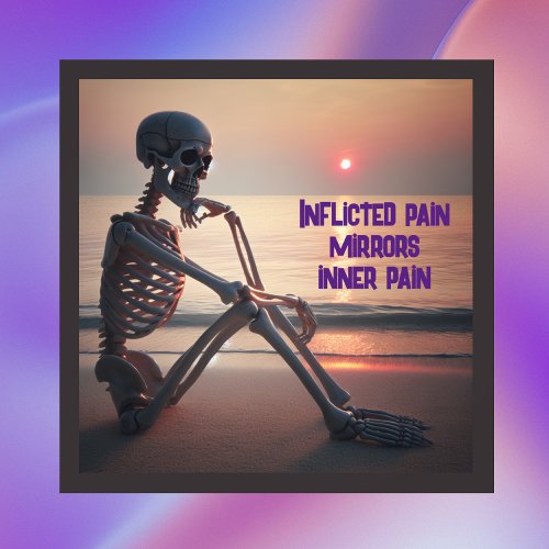 Inflicted Pain Mirrors Inner Pain  Photo Print