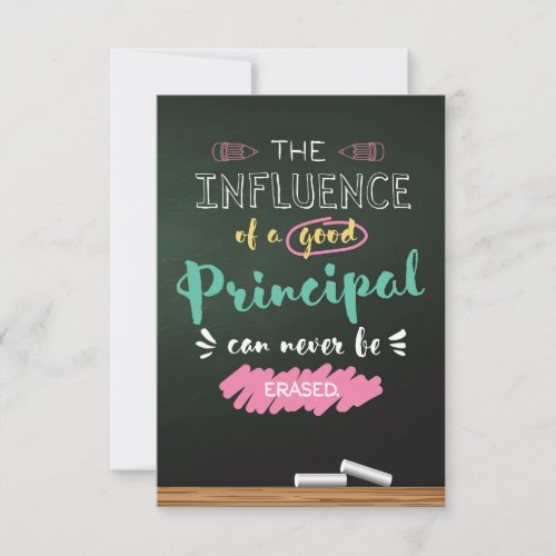 Influence of a Good Principal Thank You Card