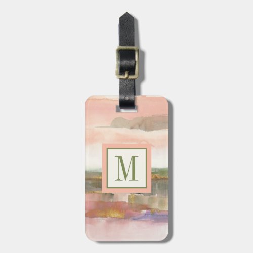 Influence of Line and Color Gold Crop Luggage Tag