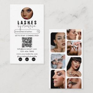 Influencer Beauty Makeup Artist Hair Lashes Photos Business Card