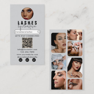 Influencer Beauty Makeup Artist Hair Lashes Photos Business Card