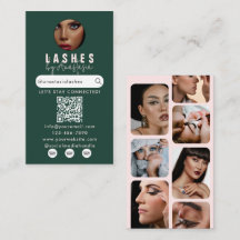 Influencer Beauty Salon Lashes Photos Green Pink 