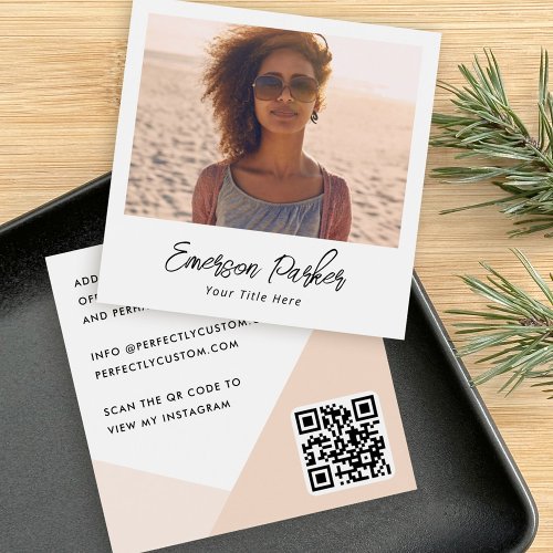 Influencer blogger custom photo profile card