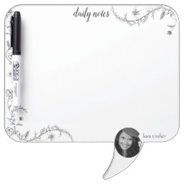 Influencer Whimsical Vine with Your Photo Dry Erase Board