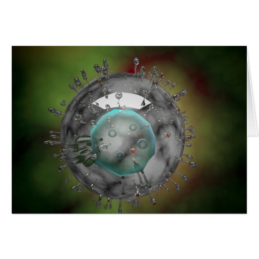 Influenza Virus, Glassy Look Cards (Front Horizontal)