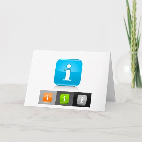 Info Icons Greeting Cards