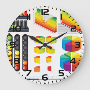 Infographic Elements and Data Visualization Large Clock