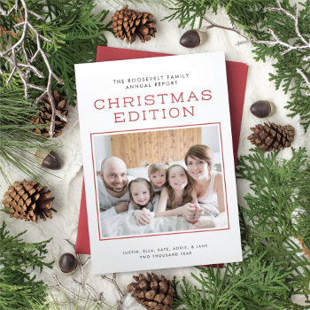 Infographic Family Newsletter Trifold Christmas by BanterandCharm at Zazzle