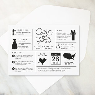 Infographic Save the Date Engagement Announcement