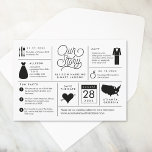 Infographic Save The Date Engagement Announcement at Zazzle