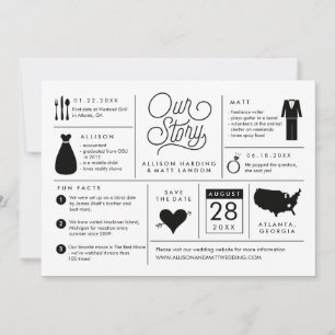 Infographic Save the Date Engagement Announcement