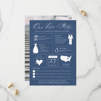 Infographic Save The Date Love Story by BanterandCharm at Zazzle