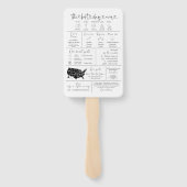 Infographic Wedding Program Hand Fan | Zazzle