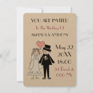 Informal casual unique and original invitation