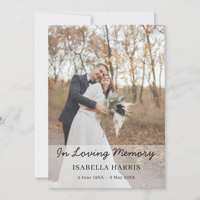 Informal Celebration of Life Design Invitation (Front)