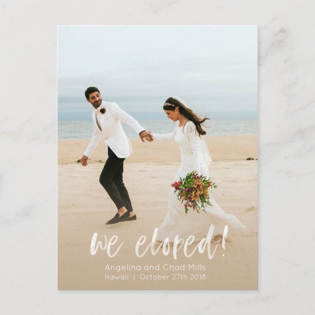 Informal Elopement Announcement Cards (Front)