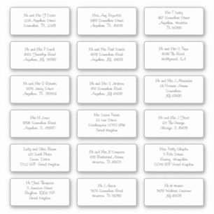 Informal Individual Names Addresses Shipping Sticker