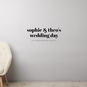 Informal Minimalist   Retro Wedding Day Wall Decal