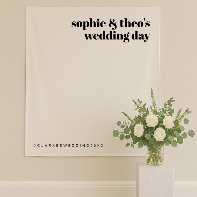 Informal Minimalist | Retro Wedding Photo Backdrop (Creator Uploaded)