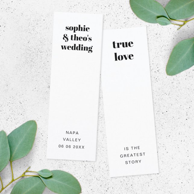 Informal Retro | Wedding Favor Bookmark Card (Creator Uploaded)