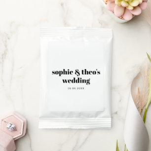 Informal Retro Wedding Favor Modern Minimal Simple Hot Chocolate Drink Mix