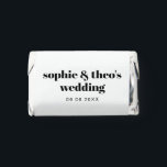 Informal Retro Wedding Modern Minimal Simple Hershey's Miniatures<br><div class="desc">Simple, stylish custom wedding favor mini chocolate bars in a modern minimalist design style with a retro typography in classic black and white written in an informal casual style. The text can easily be personalized for a unique one of a kind wedding favor for your special day. The perfect givaway...</div>