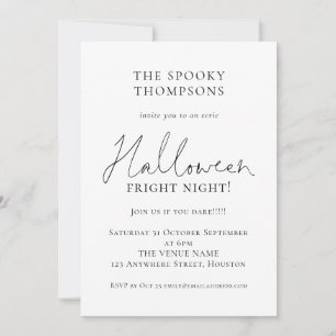 Informal Script Spooky Halloween Party Invitation
