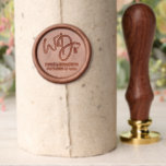 Informal Script We Do Names Date Wedding Wax Seal Stamp<br><div class="desc">Informal Script We Do Names Date Wedding. A romantic set script for We Do and easily personalise your names and wedding date.</div>