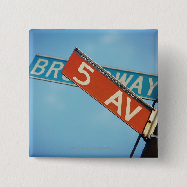 Information board in New York City Pinback Button (Front)