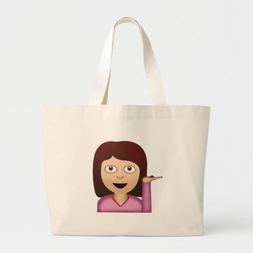 Information Desk Person Emoji Large Tote Bag