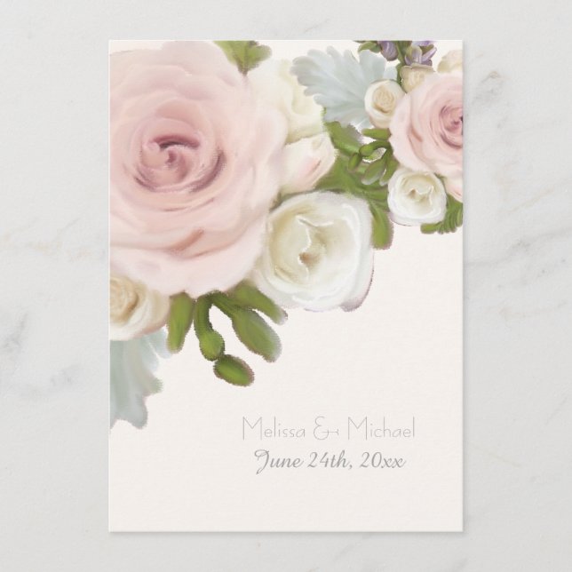 Information Driving Accommodations Floral Rose Enclosure Card (Front)