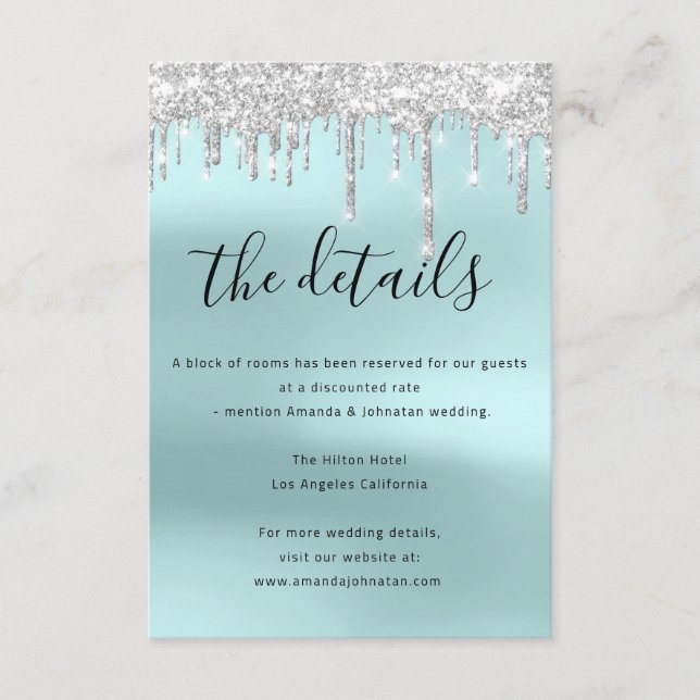 Information Enclosure Card Wedding Details (Front)