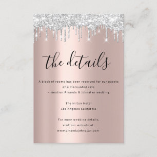 Information Enclosure Card Wedding Details Drips