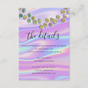 Information Holographic Enclosure Card Wedding